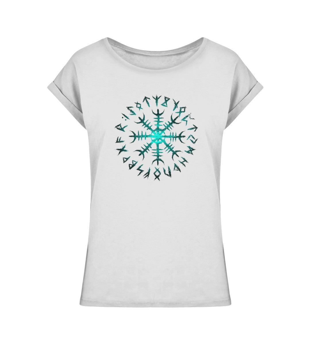 Schildmaiden Extendet Shirt – Aegishjalmur Runen-Design - Nordic Viking Wear