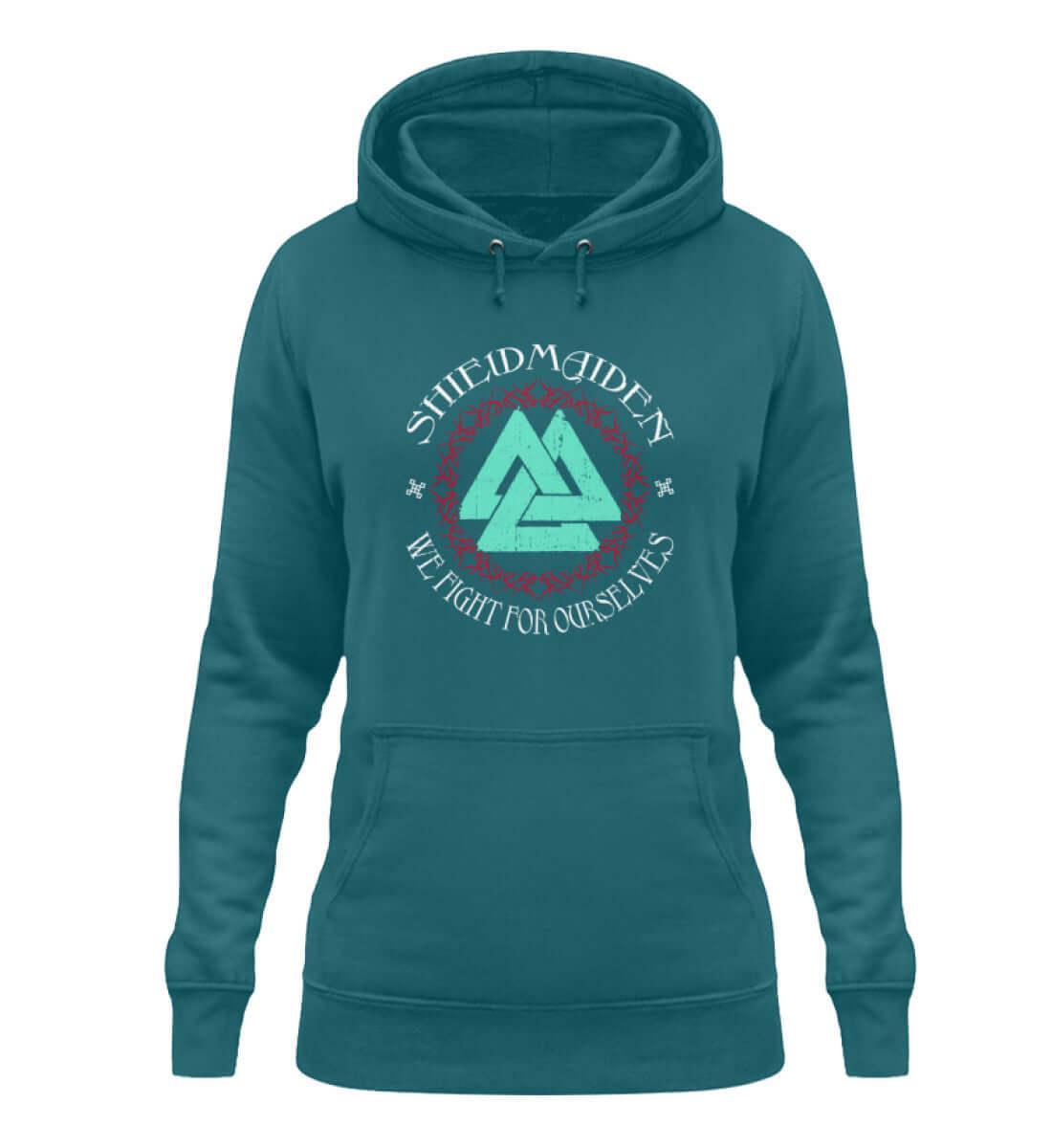 Shieldmaiden Valknut Hoodie Damen - Damen Hoodie - Nordic Viking Wear
