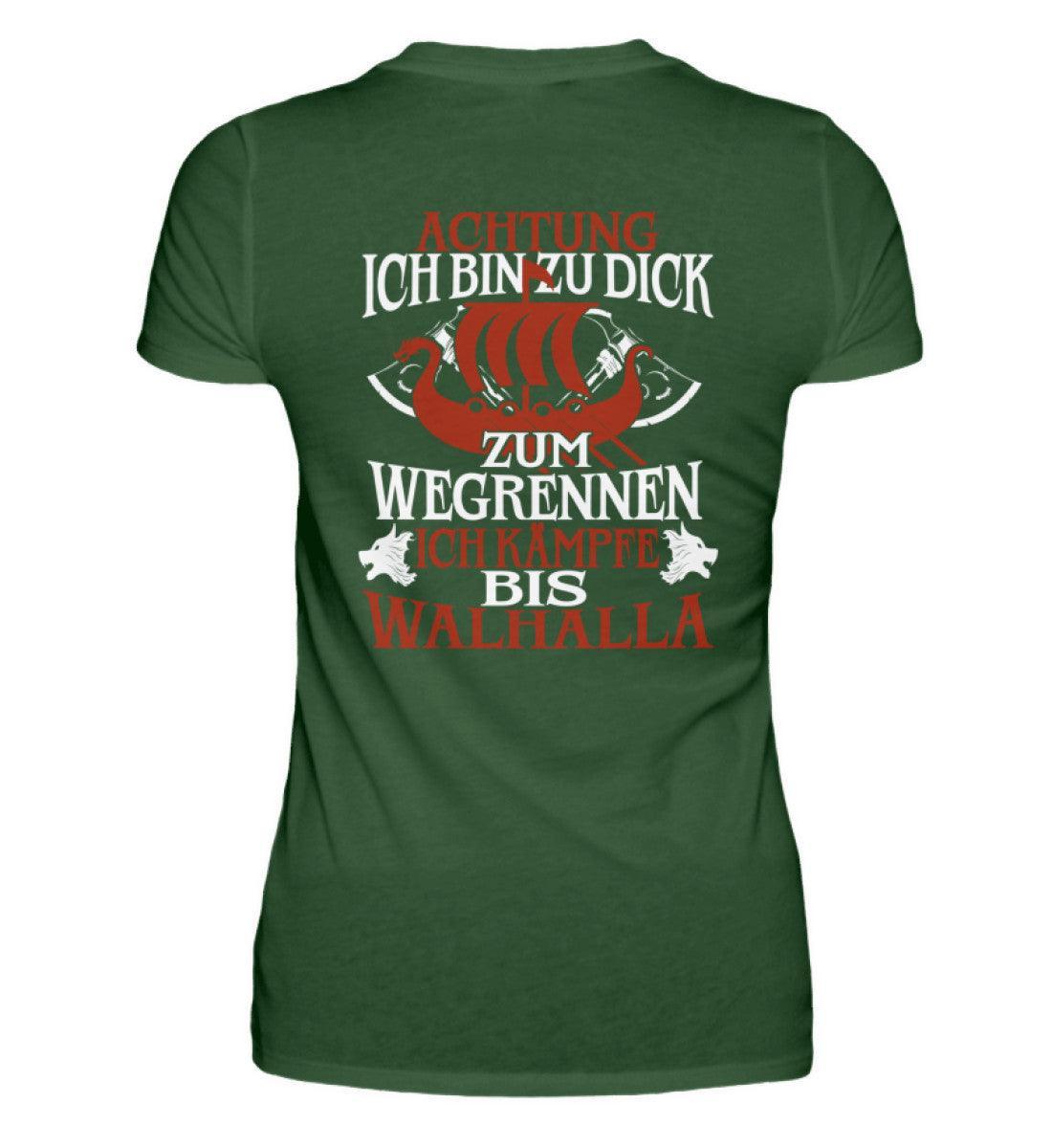 Lustiges Wikinger Schildmaiden Shirt - "Zu dick zum Wegrennen - Nordic Viking Wear