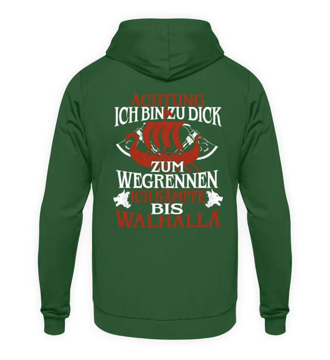 Wikinger Hoodie "Achtung Ich Bin Zu Dick Zum Wegrennen" - Nordic Viking Wear