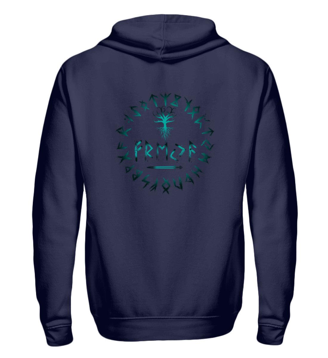 🌲 Zipp-Hoodie „Yggdrasil – Runen der nordischen Kraft“ ⚔ - Nordic Viking Wear