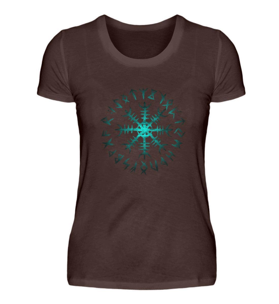 Schildmaiden Helm des Schreckens Premiumshirt – Mystischer Runenkreis - Nordic Viking Wear