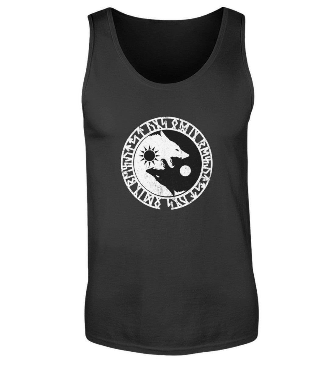 Wikinger Tanktop - Geri und Freki, Odins Wölfe mit Runenkreis - Nordic Viking Wear