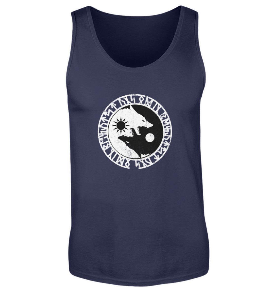 Wikinger Tanktop - Geri und Freki, Odins Wölfe mit Runenkreis - Nordic Viking Wear