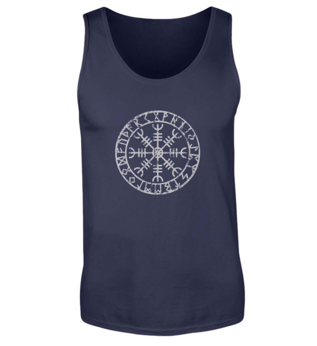 "Aegishjalmur Helm of Awe" Wikinger-Tanktop – Schutz und Macht in Runenform - Nordic Viking Wear