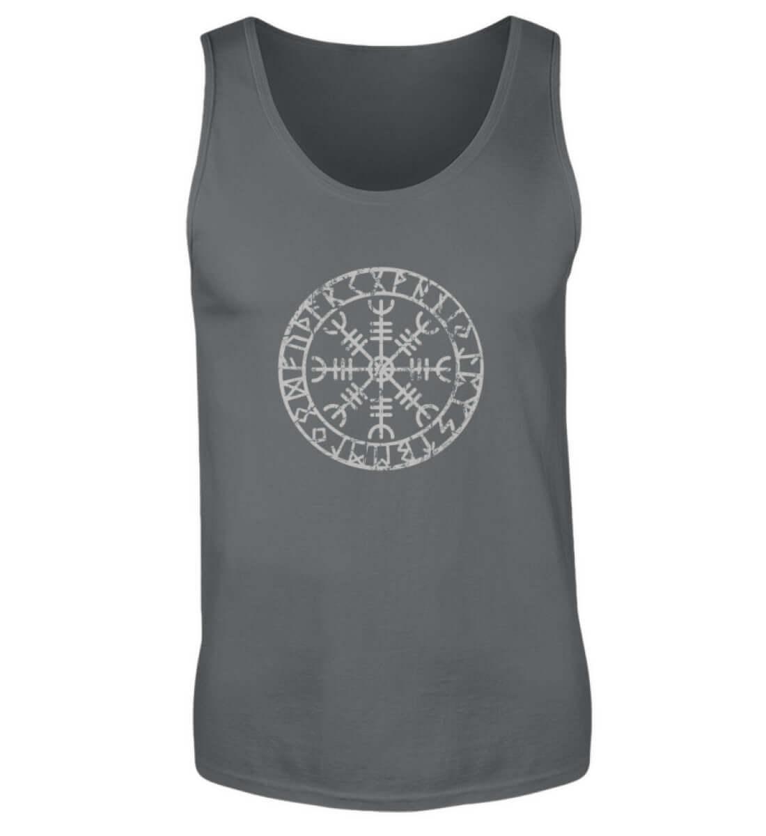 "Aegishjalmur Helm of Awe" Wikinger-Tanktop – Schutz und Macht in Runenform - Nordic Viking Wear