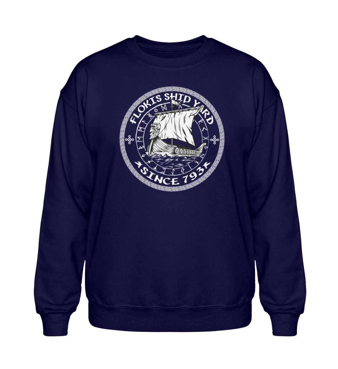 Heavy Blend Wikinger Sweatshirt – "Flokis Shipyard – Since 793" - Nordic Viking Wear