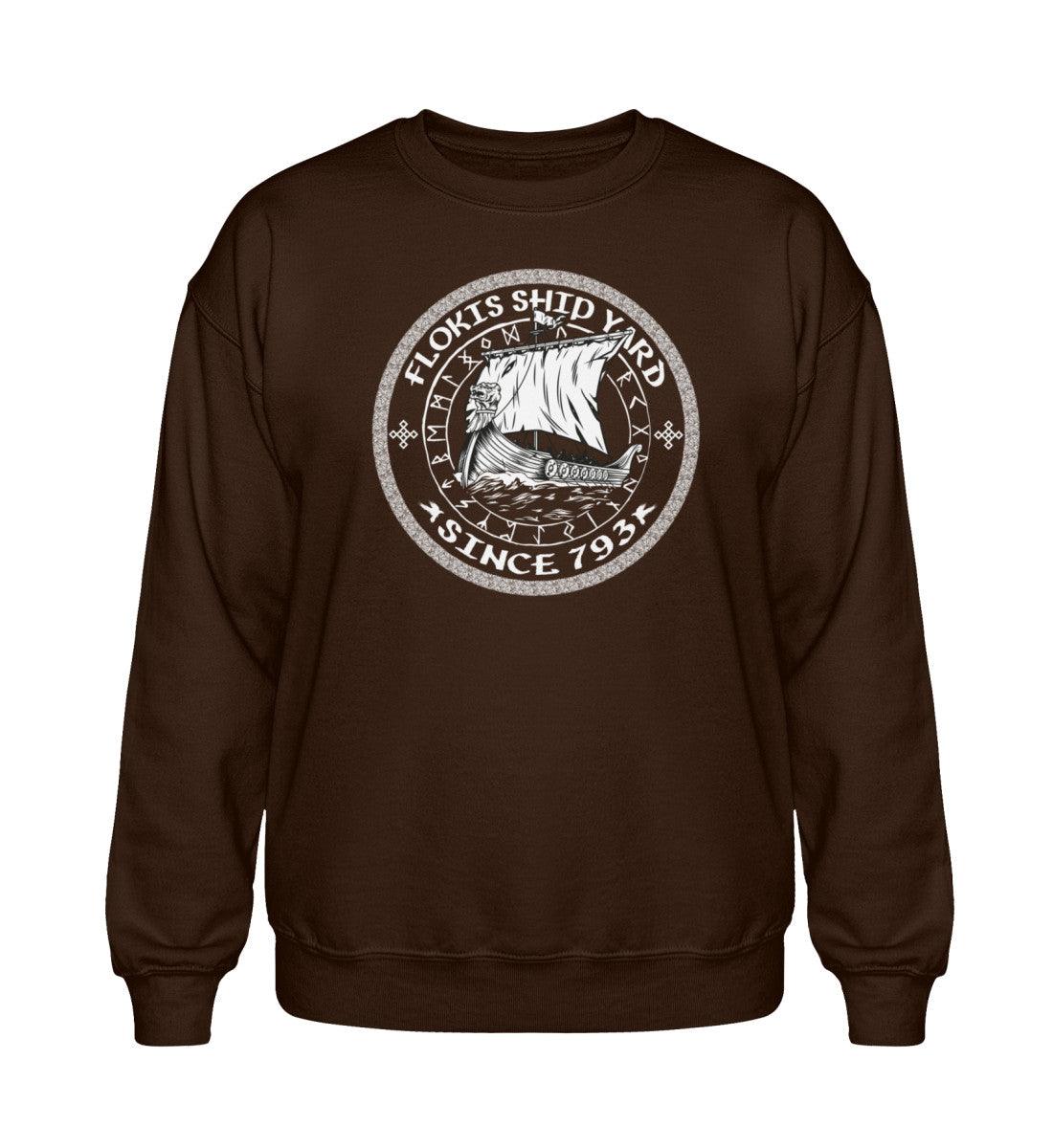 Heavy Blend Wikinger Sweatshirt – "Flokis Shipyard – Since 793" - Nordic Viking Wear