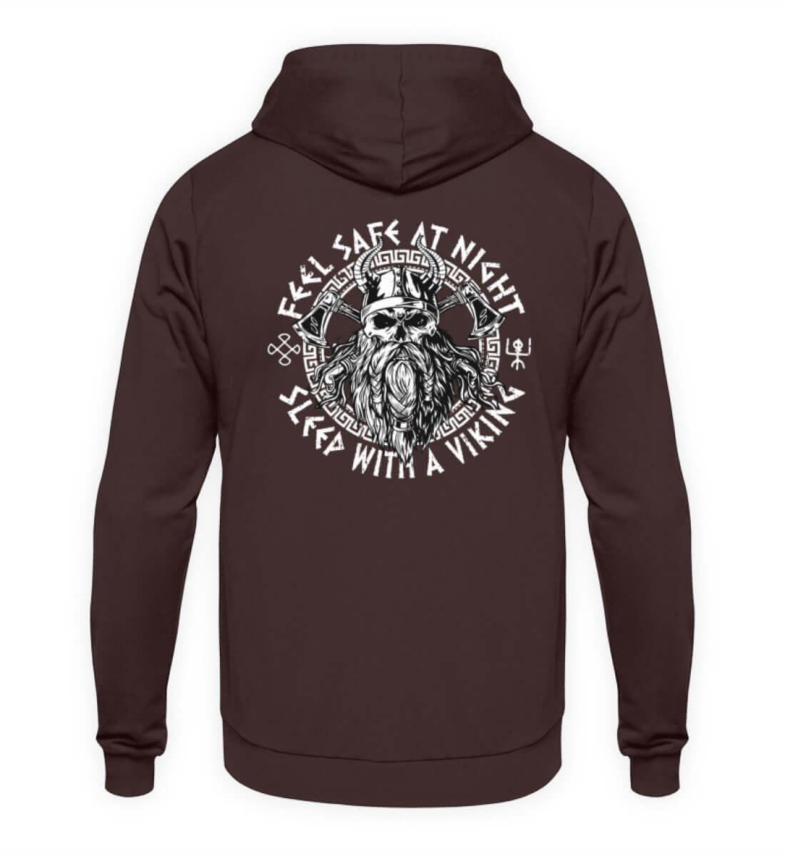 Wikinger Hoodie "Feel Safe At Night" – Mutiger Nordischer Krieger - Nordic Viking Wear