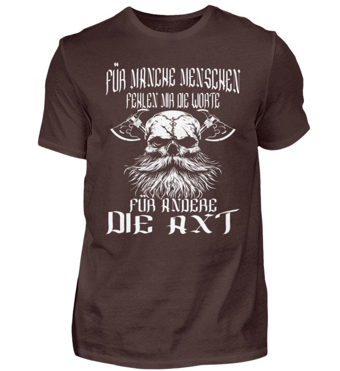 Lustiges Wikinger-T-Shirt - "Für manche die Worte, für andere die Axt" - Starker Wikinger-Look - Nordic Viking Wear