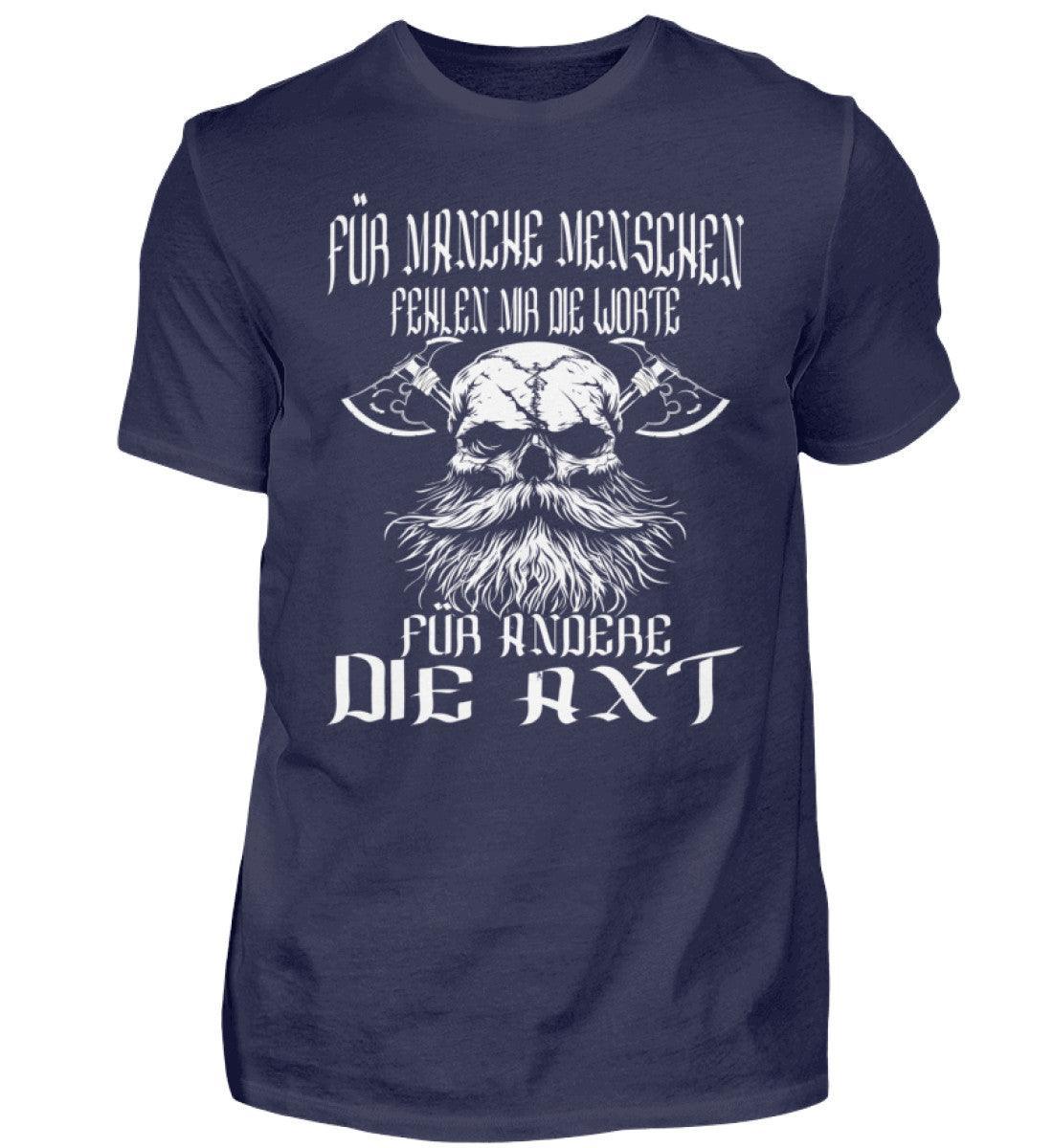 Lustiges Wikinger-T-Shirt - "Für manche die Worte, für andere die Axt" - Starker Wikinger-Look - Nordic Viking Wear
