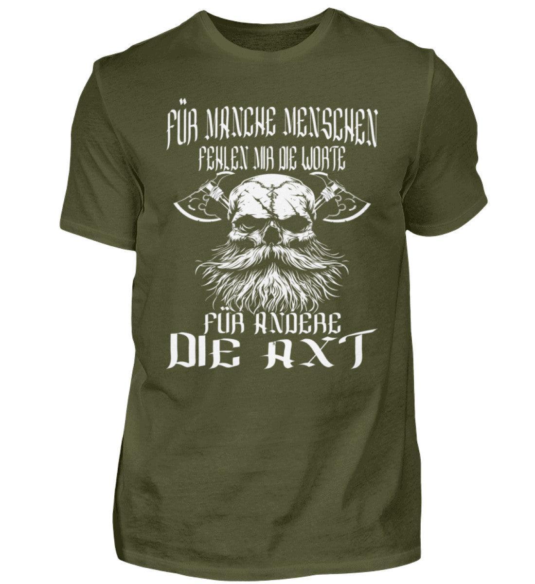 Lustiges Wikinger-T-Shirt - "Für manche die Worte, für andere die Axt" - Starker Wikinger-Look - Nordic Viking Wear