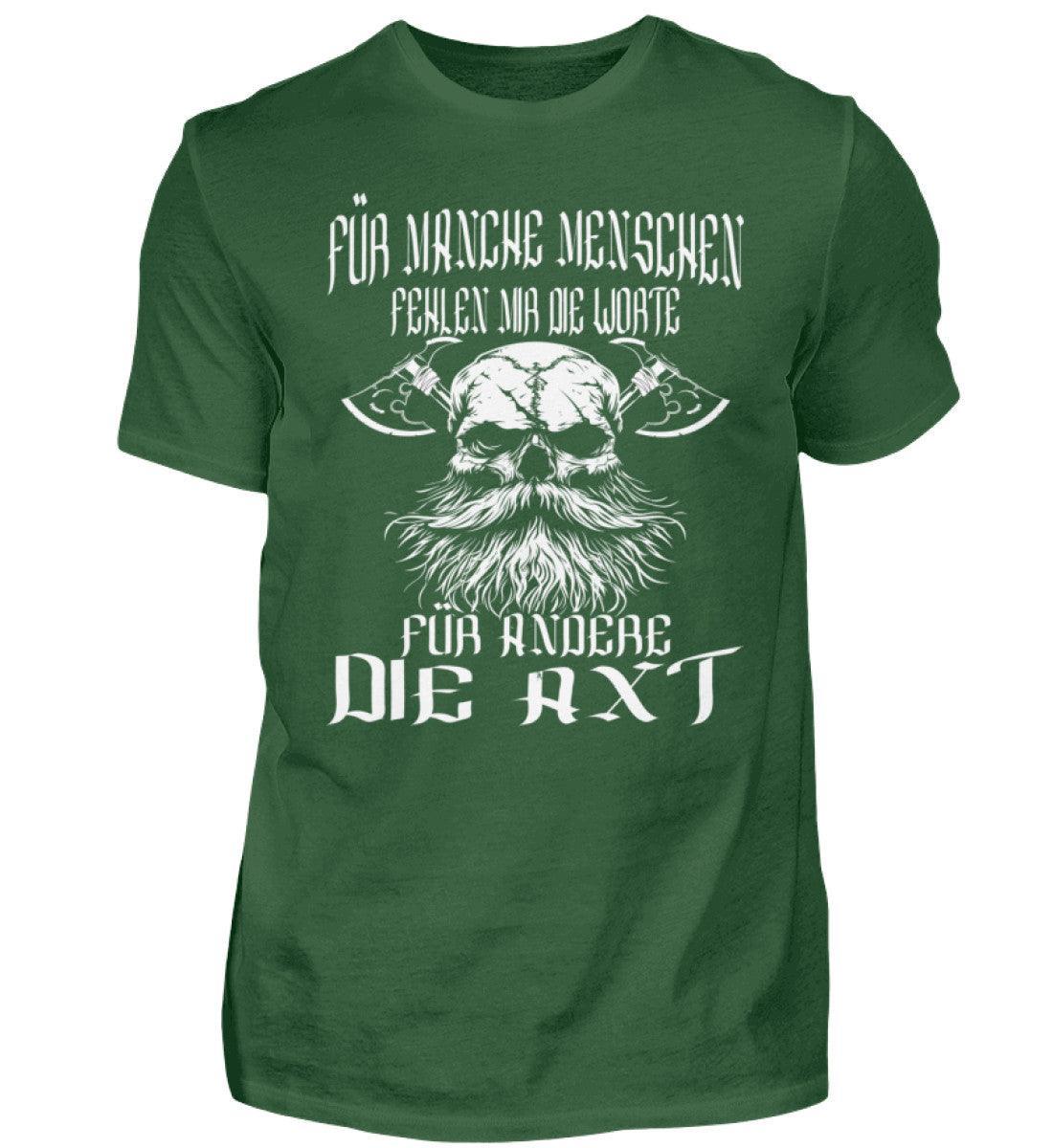 Lustiges Wikinger-T-Shirt - "Für manche die Worte, für andere die Axt" - Starker Wikinger-Look - Nordic Viking Wear