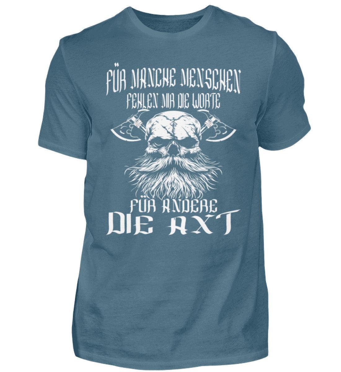 Lustiges Wikinger-T-Shirt - "Für manche die Worte, für andere die Axt" - Starker Wikinger-Look - Nordic Viking Wear