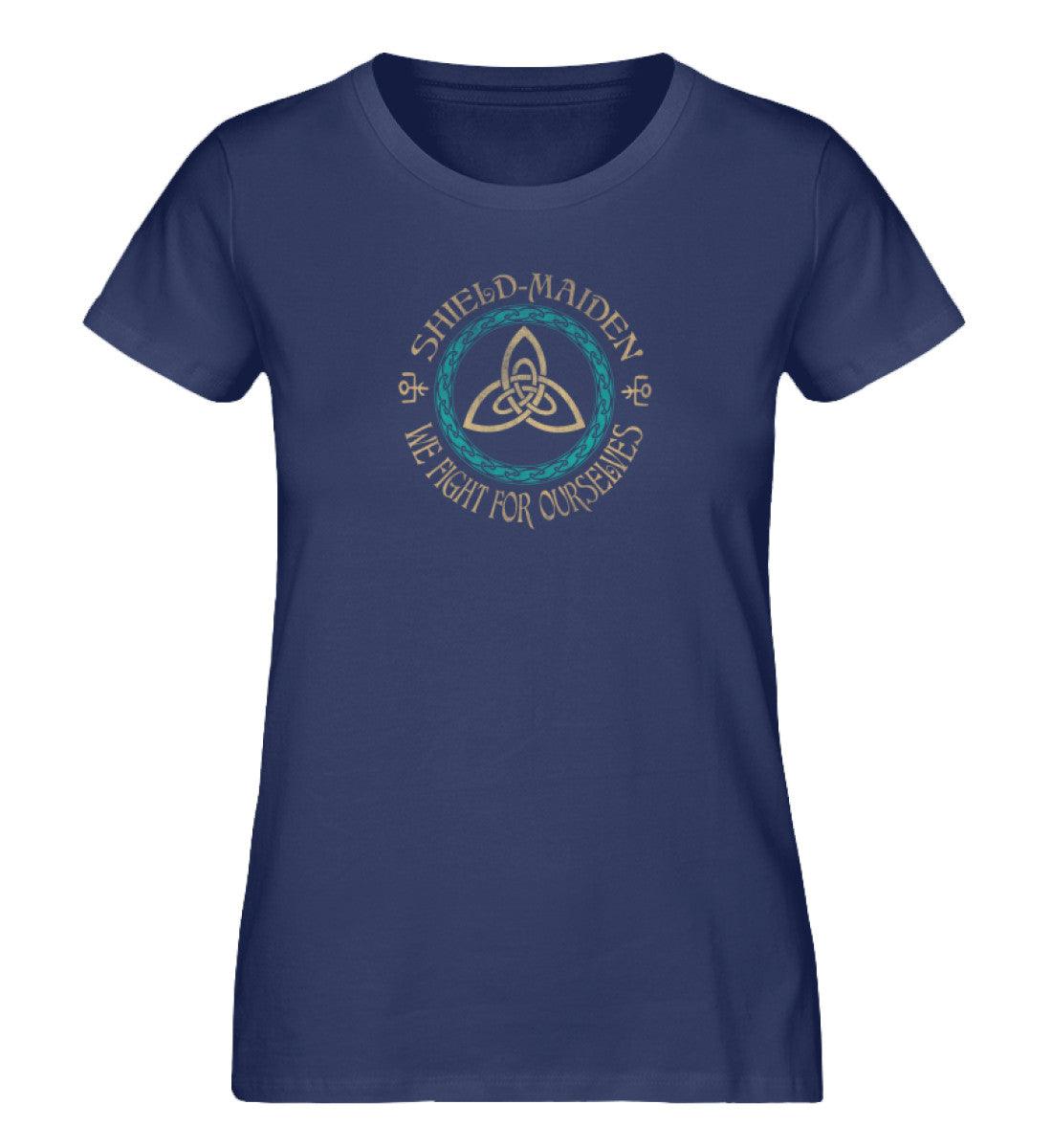 Schildmaiden Expresser Shirt Nordisches Design mit Triquetra und Runen – „We Fight for Ourselves“ - Nordic Viking Wear
