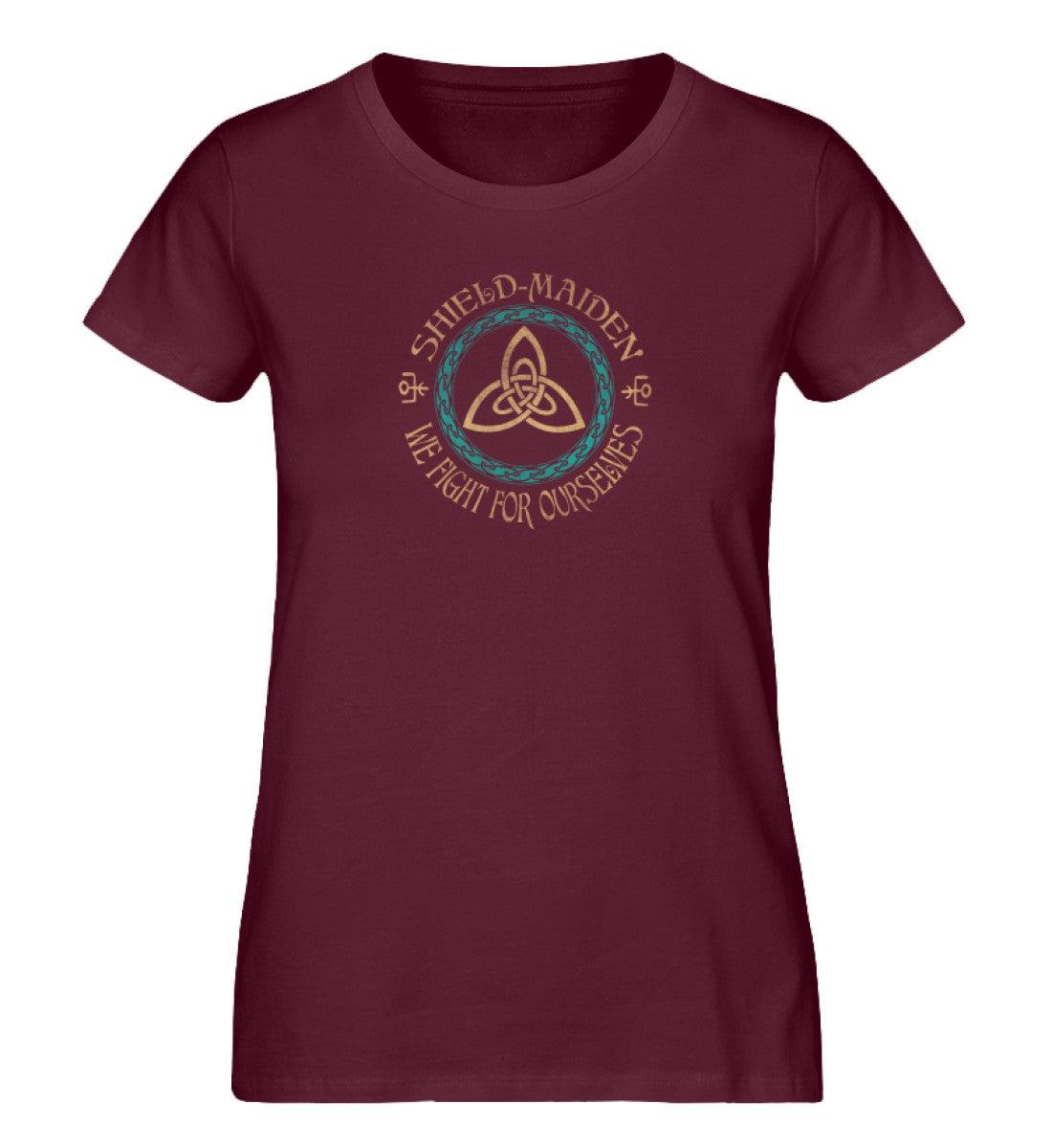 Schildmaiden Expresser Shirt Nordisches Design mit Triquetra und Runen – „We Fight for Ourselves“ - Nordic Viking Wear