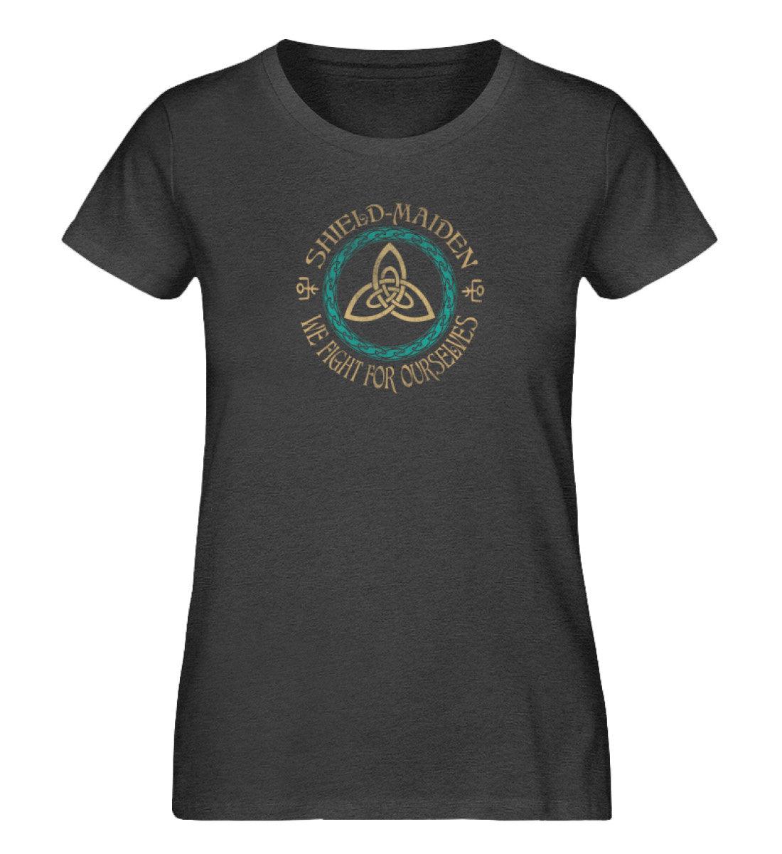 Schildmaiden Expresser Shirt Nordisches Design mit Triquetra und Runen – „We Fight for Ourselves“ - Nordic Viking Wear