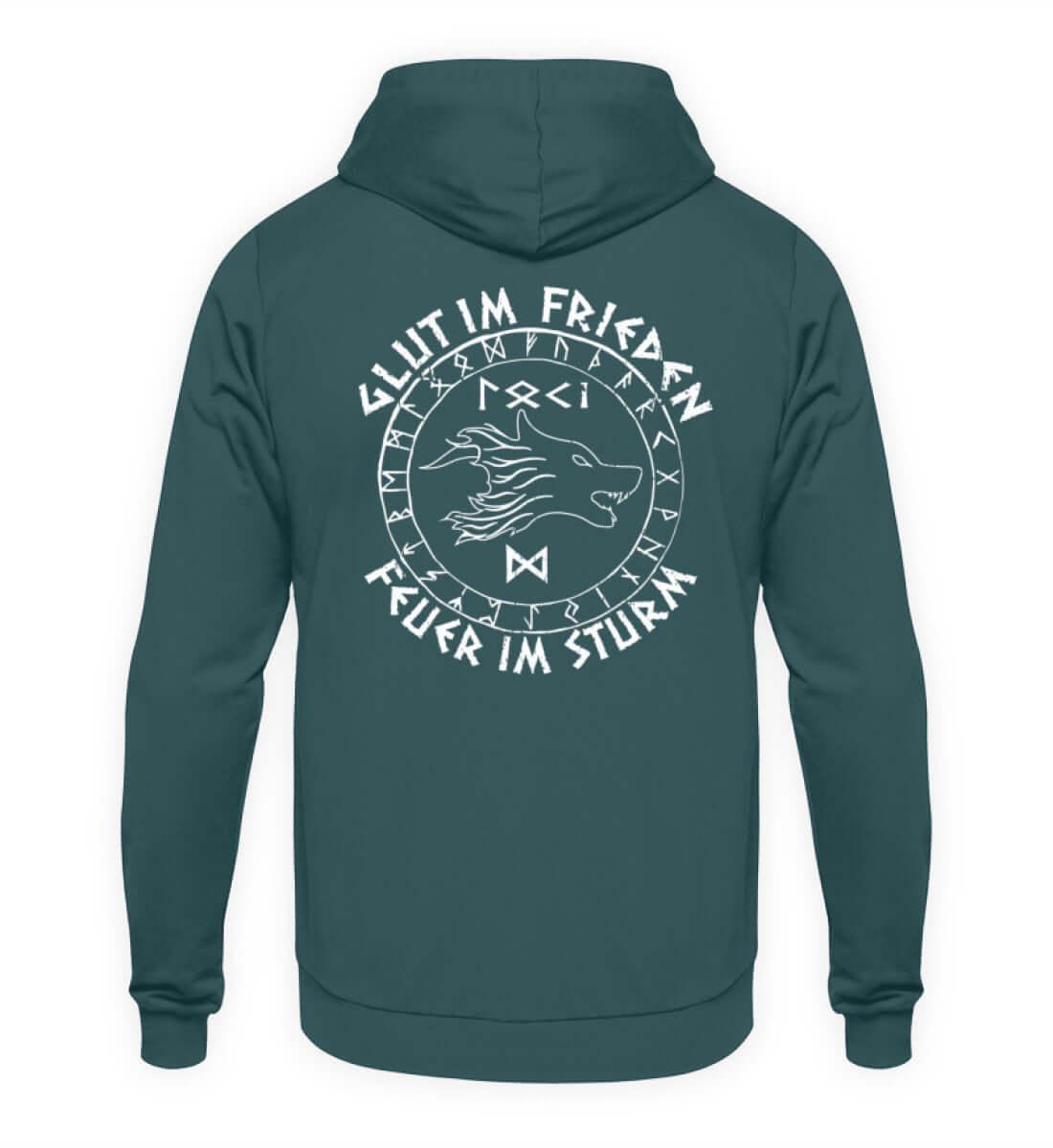 Wikinger Hoodie Backprint "Loki's Erbe" – Kraft und List im nordischen Design - Nordic Viking Wear