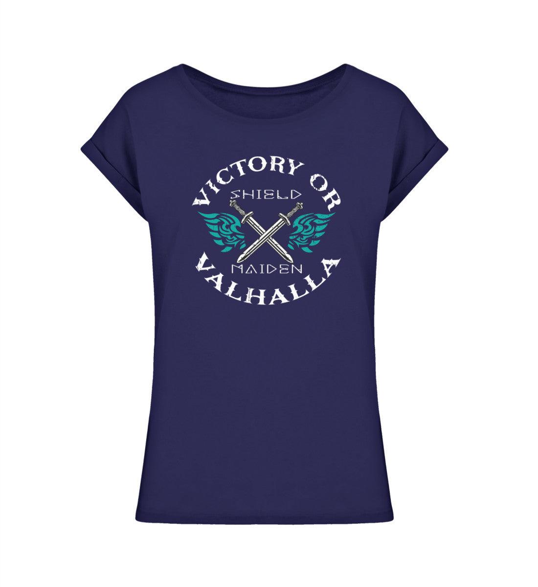 Schildmaiden Extendet Shirt – „Victory or Valhalla“-Design - Nordic Viking Wear