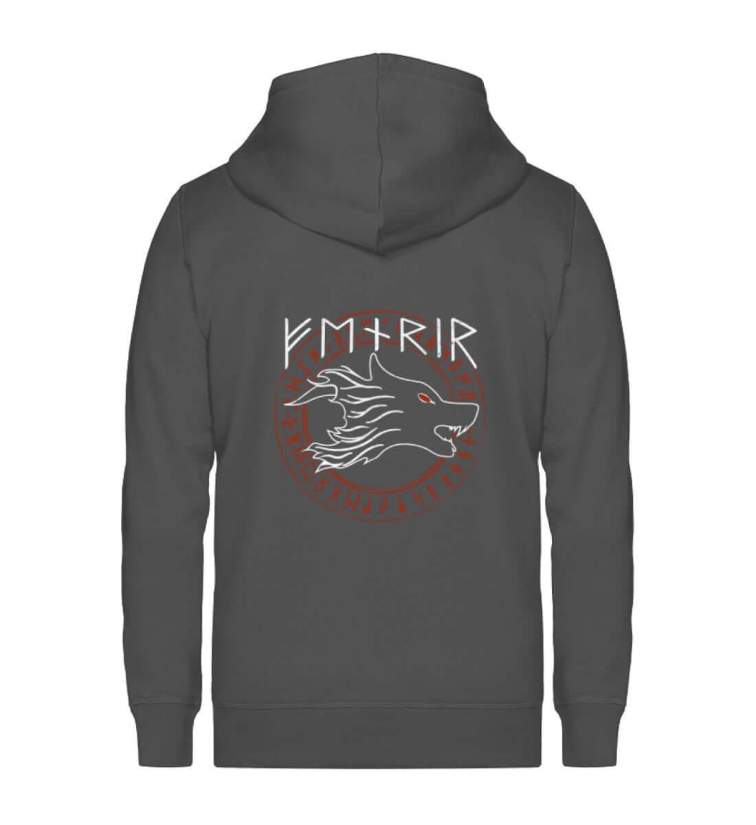 Wikinger Zipp-Hoodie Fenrir Macht und Legende vereint - Nordic Viking Wear