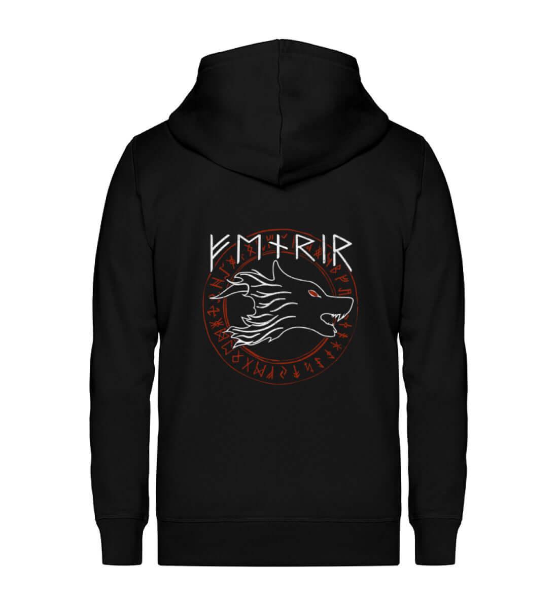 Wikinger Zipp-Hoodie Fenrir Macht und Legende vereint - Nordic Viking Wear