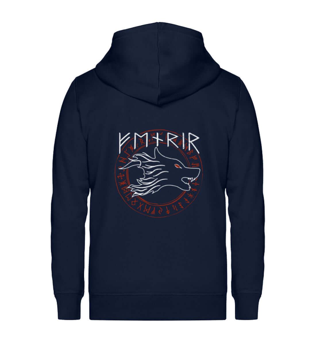 Wikinger Zipp-Hoodie Fenrir Macht und Legende vereint - Nordic Viking Wear
