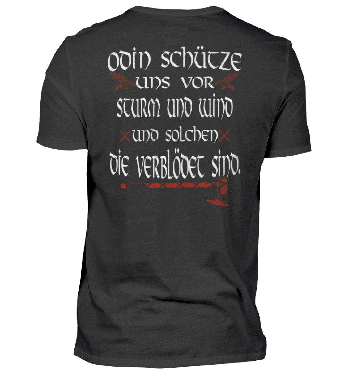 Wikinger Shirt mit Odin-Spruch – "Odin schütze uns vor Sturm und Wind" – Nordische Geschenkidee - Nordic Viking Wear