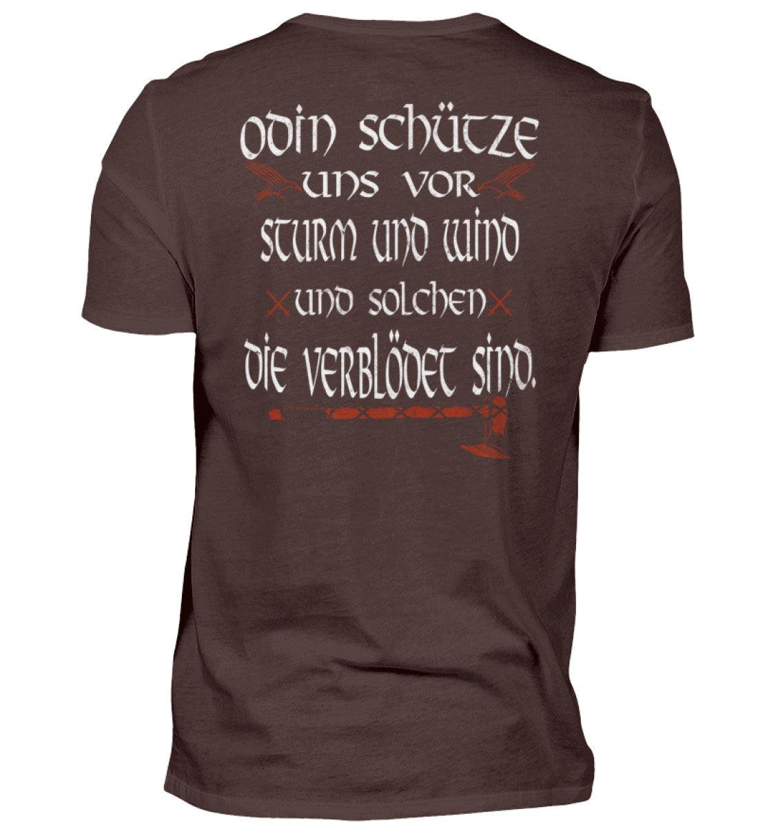 Wikinger Shirt mit Odin-Spruch – "Odin schütze uns vor Sturm und Wind" – Nordische Geschenkidee - Nordic Viking Wear