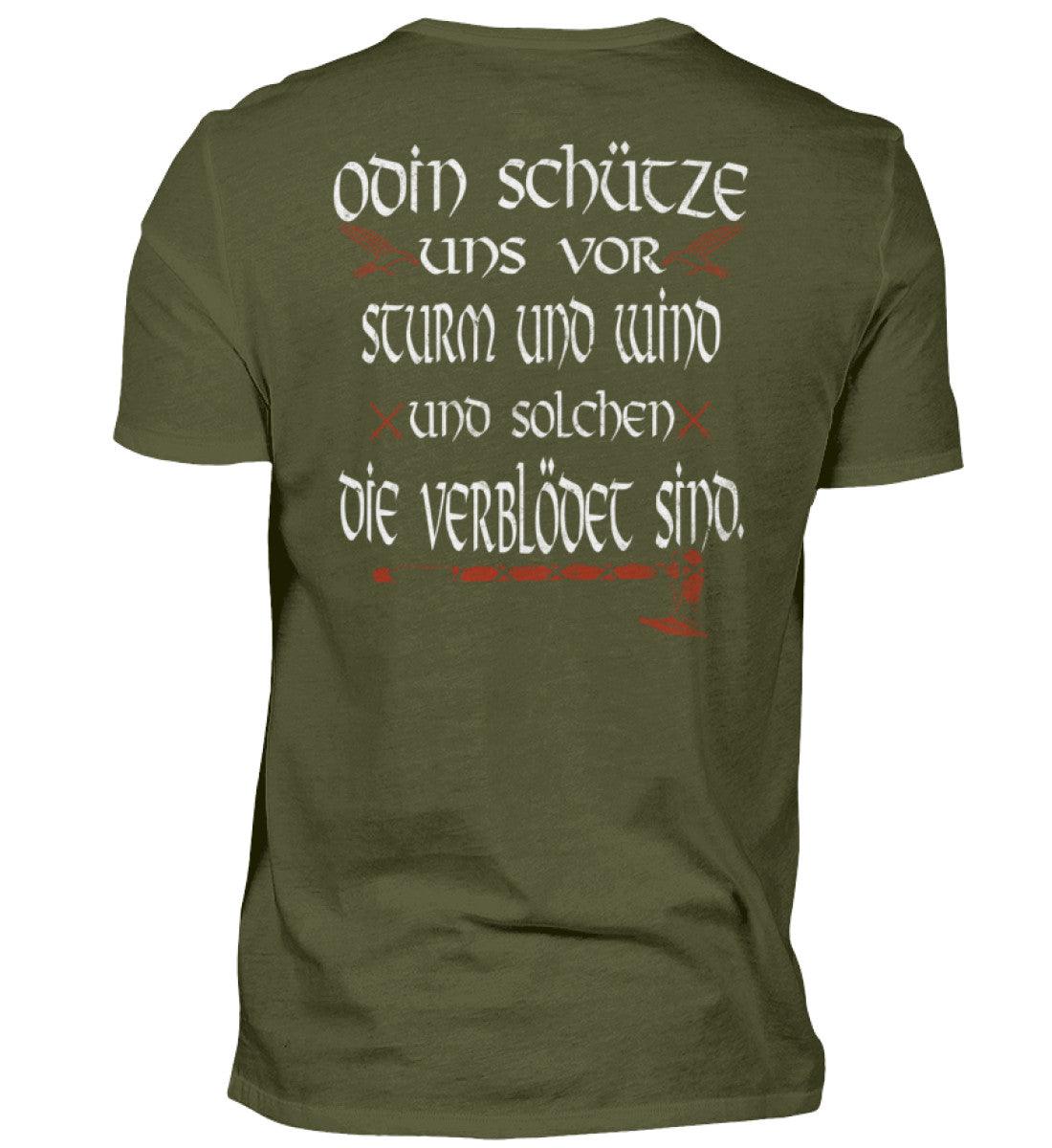 Wikinger Shirt mit Odin-Spruch – "Odin schütze uns vor Sturm und Wind" – Nordische Geschenkidee - Nordic Viking Wear