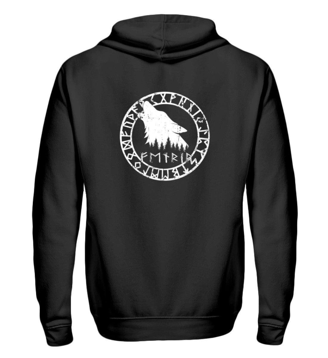 🐺 Fenrir – Der Wolf der Ragnarök | Wikinger Zipp-Hoodie - Nordic Viking Wear