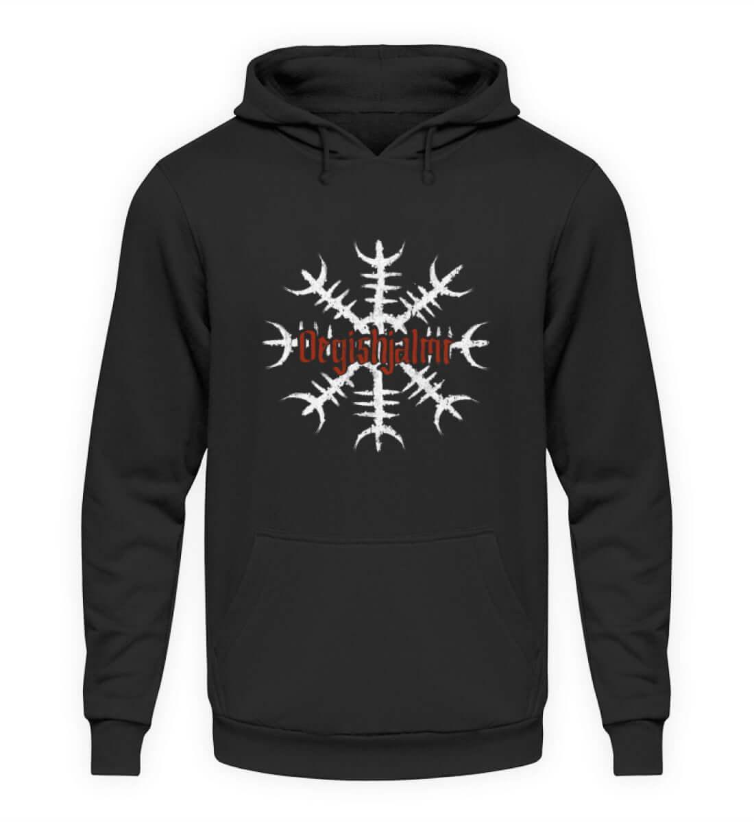 Wikinger Hoodie 'Ögishjalmur' – Helm of Awe Design für Mut und Schutz - Nordic Viking Wear