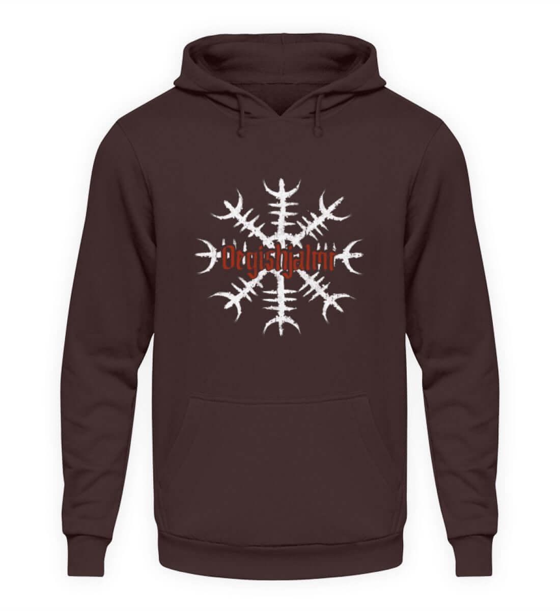 Wikinger Hoodie 'Ögishjalmur' – Helm of Awe Design für Mut und Schutz - Nordic Viking Wear