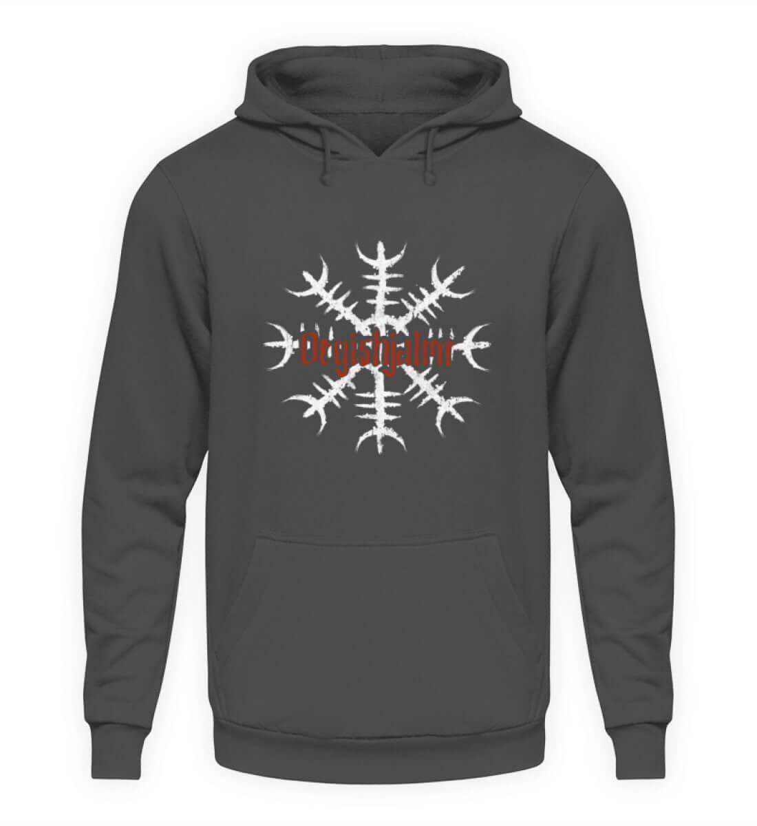 Wikinger Hoodie 'Ögishjalmur' – Helm of Awe Design für Mut und Schutz - Nordic Viking Wear