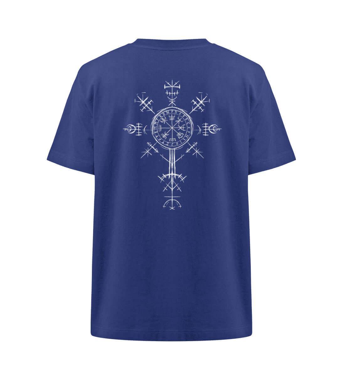 Vegvisir Runen Oversized Wikinger Shirt – Mächtiges Backprint Symbol der Führung - Nordic Viking Wear