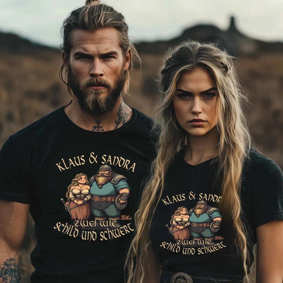 Schildmaiden Schild und Schwert Premiumshirt - Nordic Viking Wear