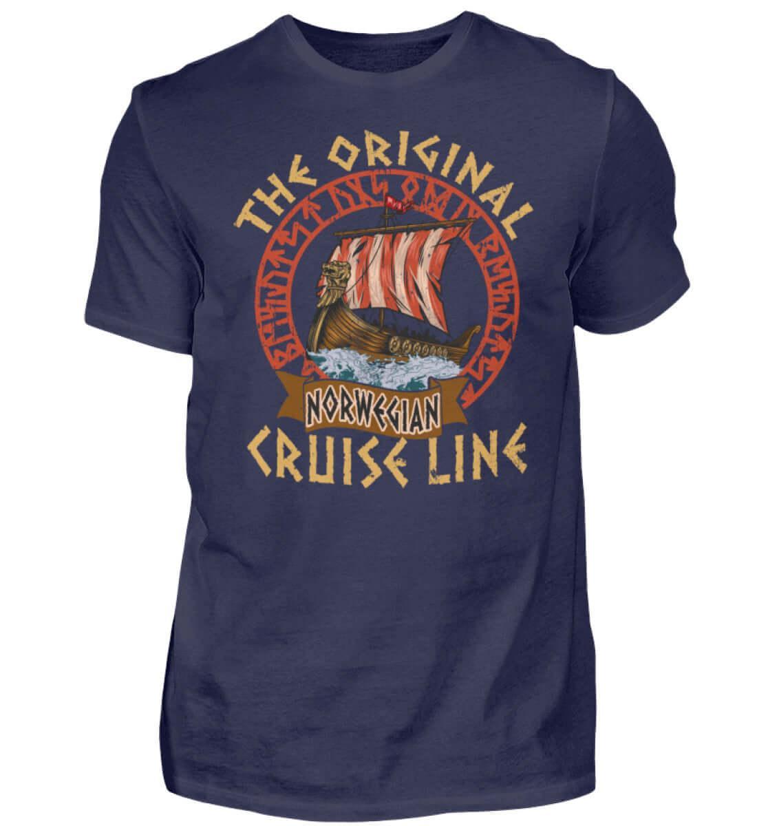 Wikinger Premium T-Shirt „The Original Norwegian Cruise Line“ – Ein Tribut an die wahren Entdecker - Nordic Viking Wear