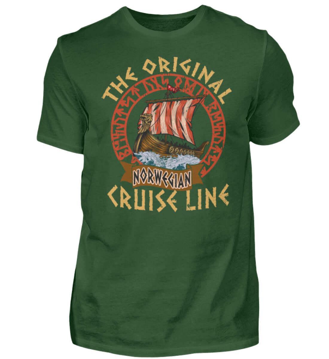 Wikinger Premium T-Shirt „The Original Norwegian Cruise Line“ – Ein Tribut an die wahren Entdecker - Nordic Viking Wear