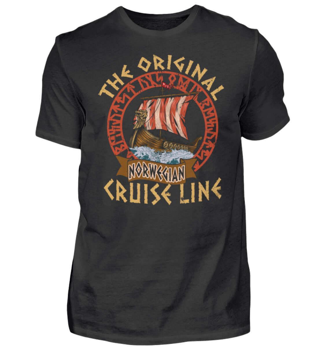 Wikinger Premium T-Shirt „The Original Norwegian Cruise Line“ – Ein Tribut an die wahren Entdecker - Nordic Viking Wear