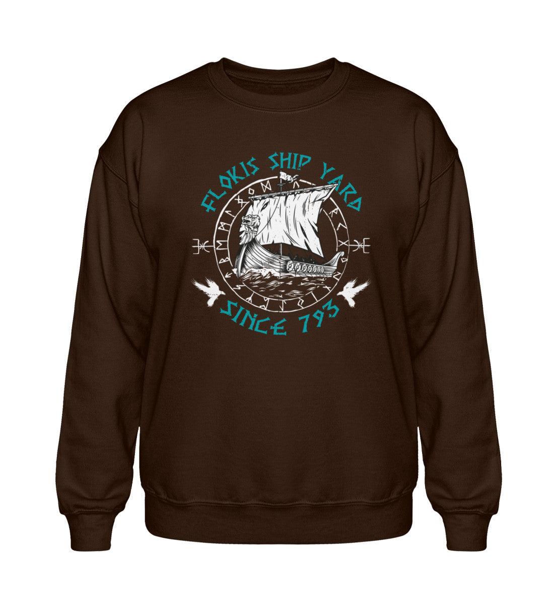 Heavy Blend Wikinger Sweatshirt – "Flokis Ship Yard – Since 793" - Nordic Viking Wear