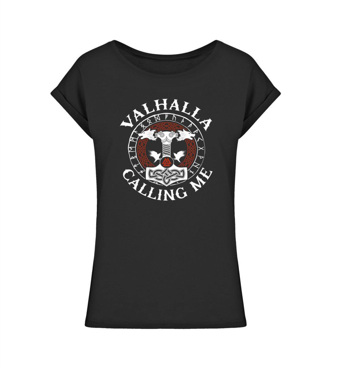 Extended Shirt „Valhalla Calling Me – Runenkreis mit Mjölnir“ - Nordic Viking Wear