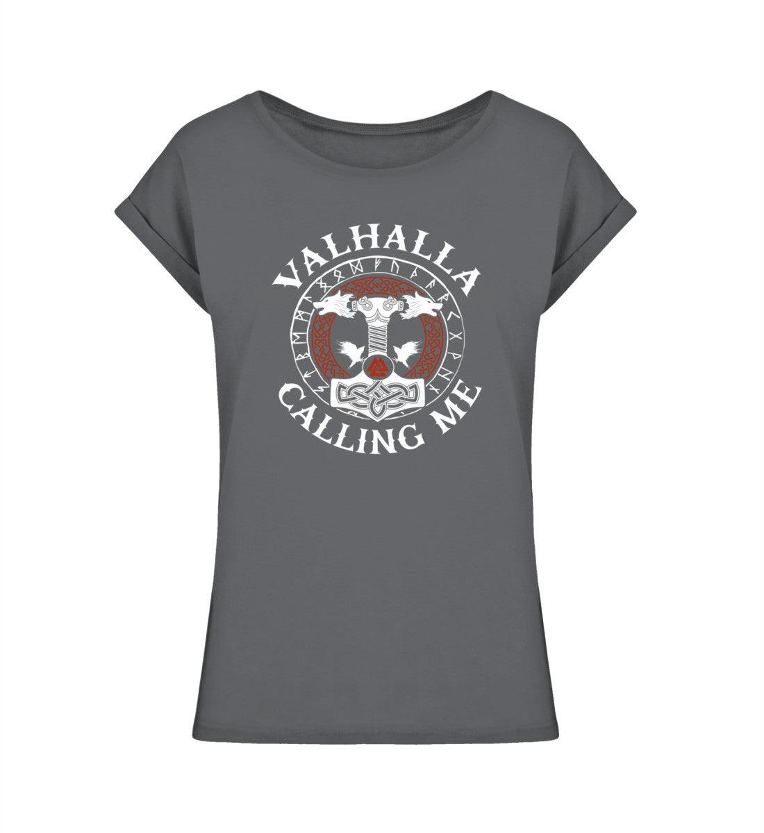Extended Shirt „Valhalla Calling Me – Runenkreis mit Mjölnir“ - Nordic Viking Wear