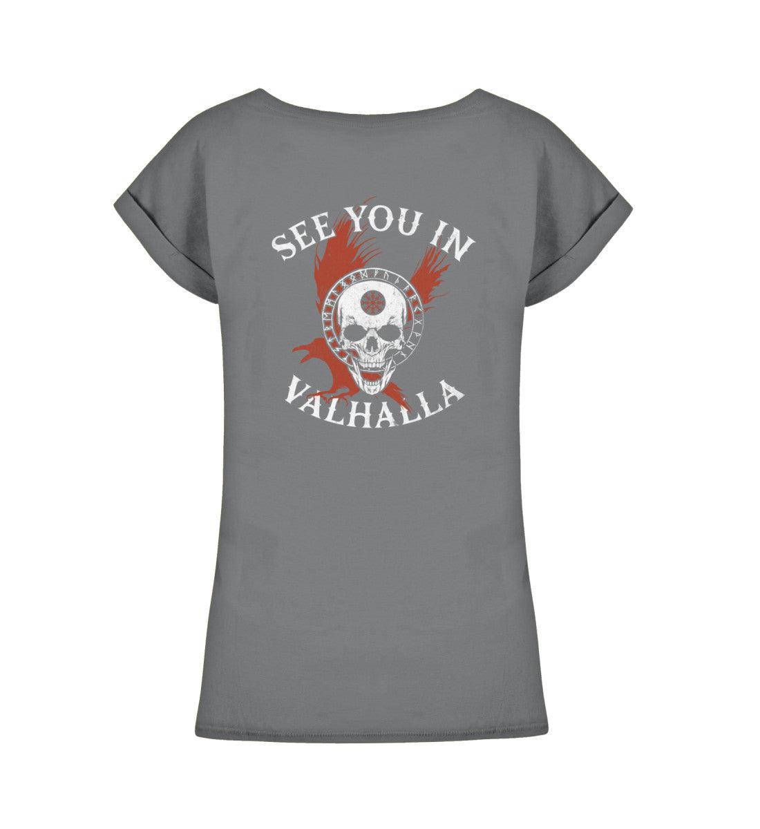 Schildmaiden Extendet Shirt – „See You in Valhalla“-Design - Nordic Viking Wear