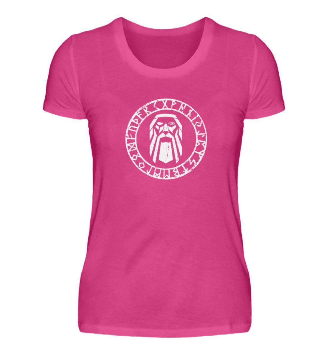 Odin im Runenkreis Schildmaiden-Premiumshirt – Mystisches Symbol-Shirt - Nordic Viking Wear