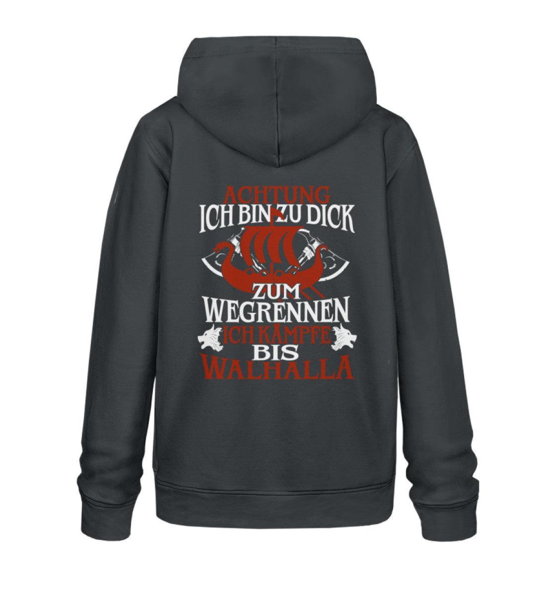 Wikinger Premium Hoodie "Achtung Ich Bin Zu Dick Zum Wegrennen" - Nordic Viking Wear