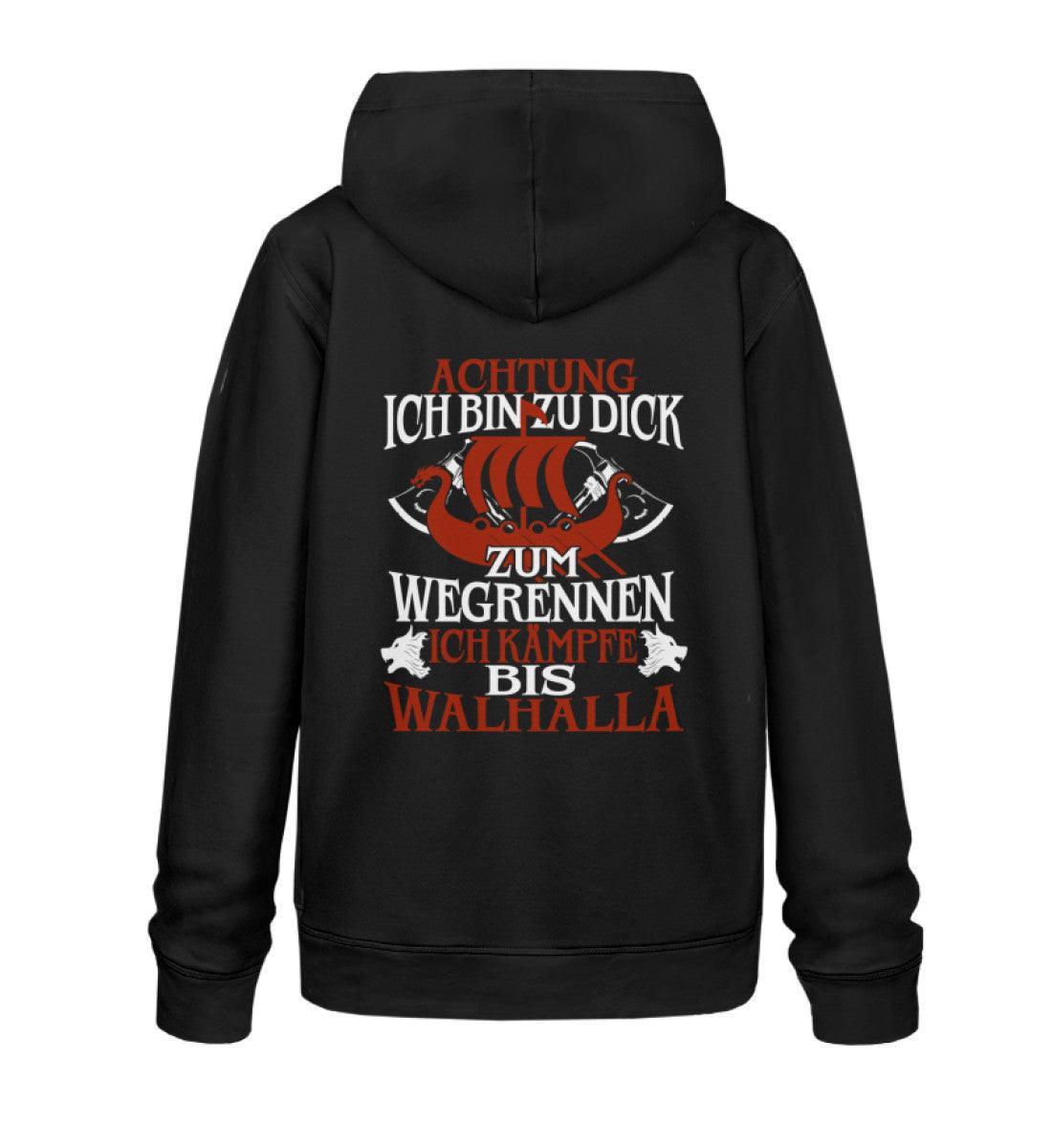 Wikinger Premium Hoodie "Achtung Ich Bin Zu Dick Zum Wegrennen" - Nordic Viking Wear