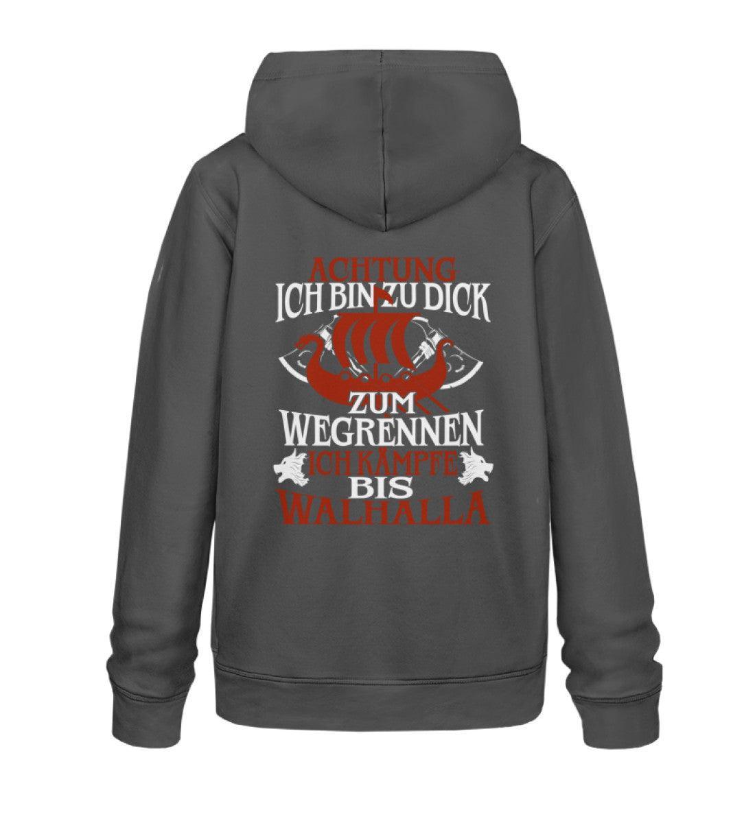 Wikinger Premium Hoodie "Achtung Ich Bin Zu Dick Zum Wegrennen" - Nordic Viking Wear