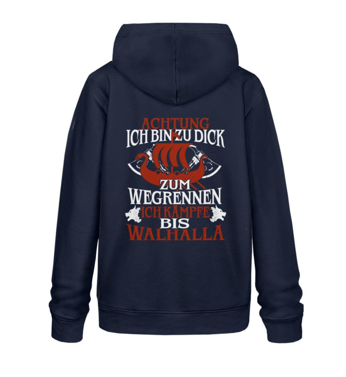 Wikinger Premium Hoodie "Achtung Ich Bin Zu Dick Zum Wegrennen" - Nordic Viking Wear