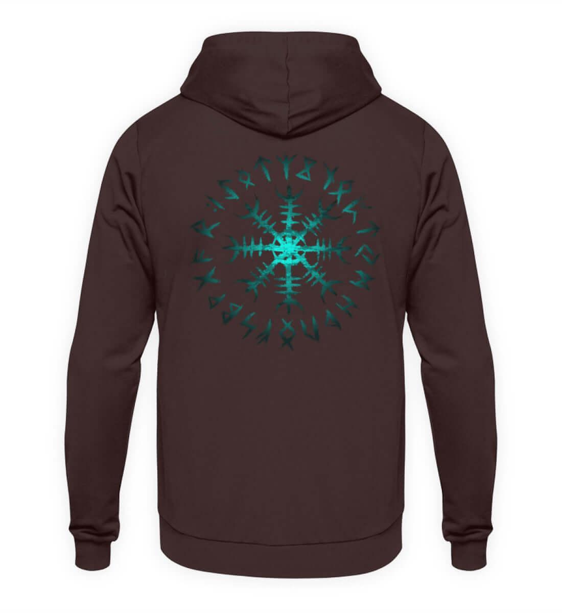 Wikinger Helm des Schreckens Hoodie – Mystischer Runenkreis - Nordic Viking Wear