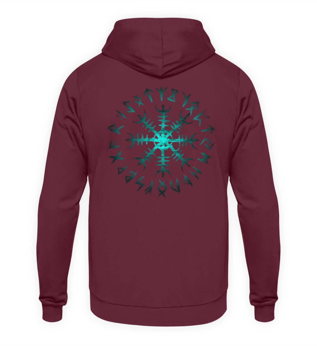 Wikinger Helm des Schreckens Hoodie – Mystischer Runenkreis - Nordic Viking Wear