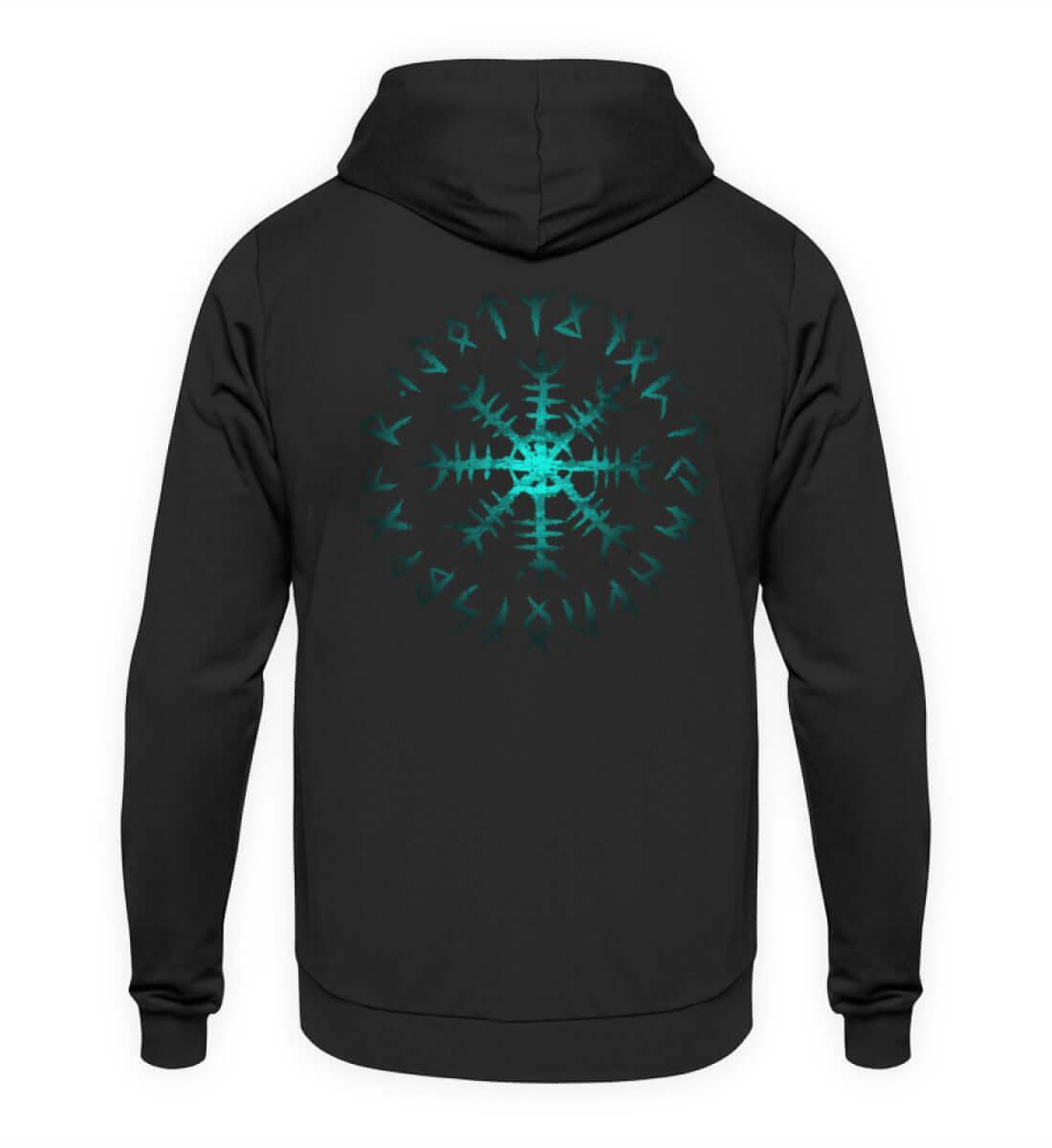 Wikinger Helm des Schreckens Hoodie – Mystischer Runenkreis - Nordic Viking Wear